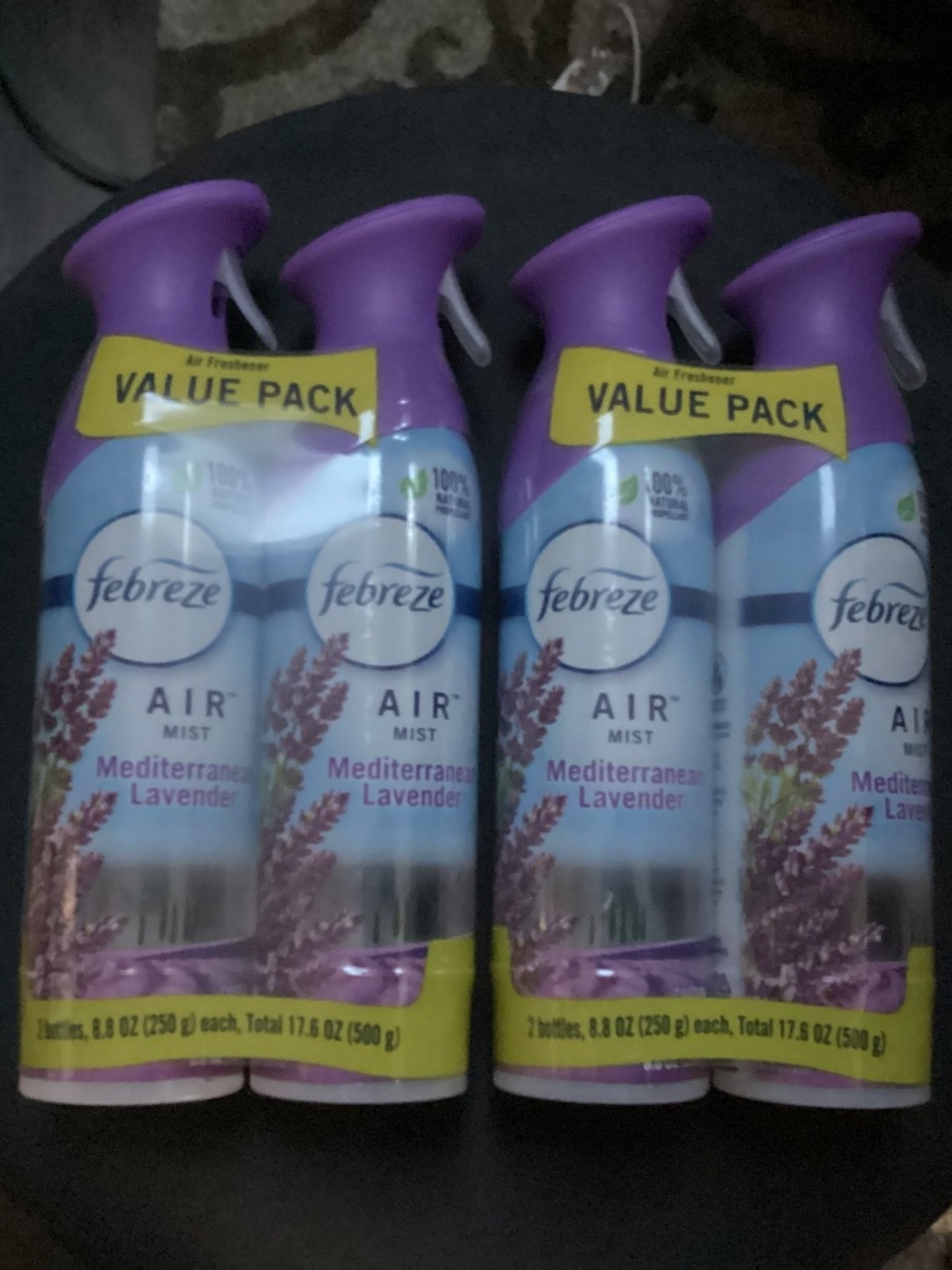 Febreze Air Mist Mediterranean Lavender Bundle 4 Bottles/2 value packs